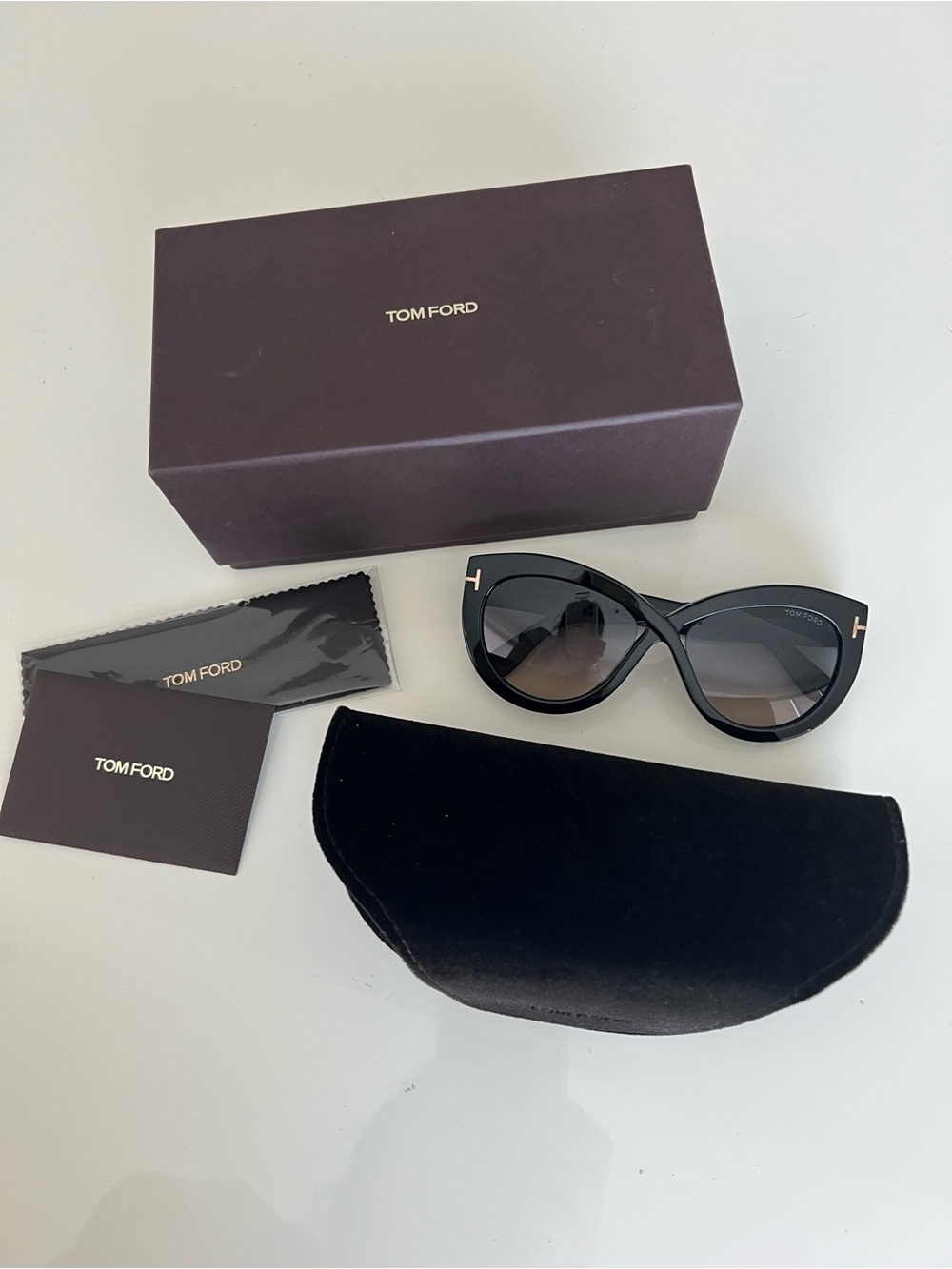 Tom Ford Diane- 02 Black Sunglasses NWB